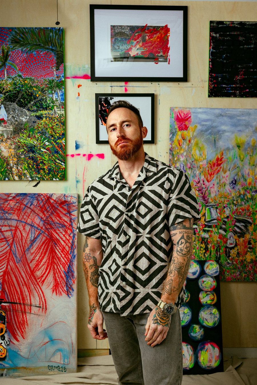 Carlos Lopez (CALMA) in the studio